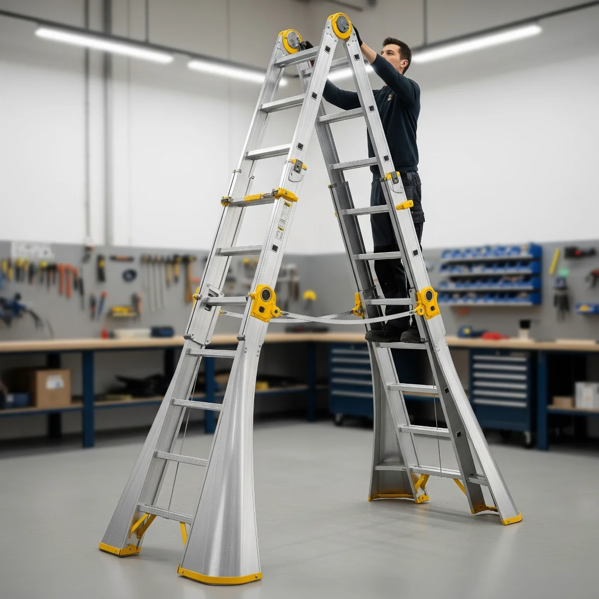 Echelle évasée transformable, (3,5 m × 3,5 m) - thumbnail 1