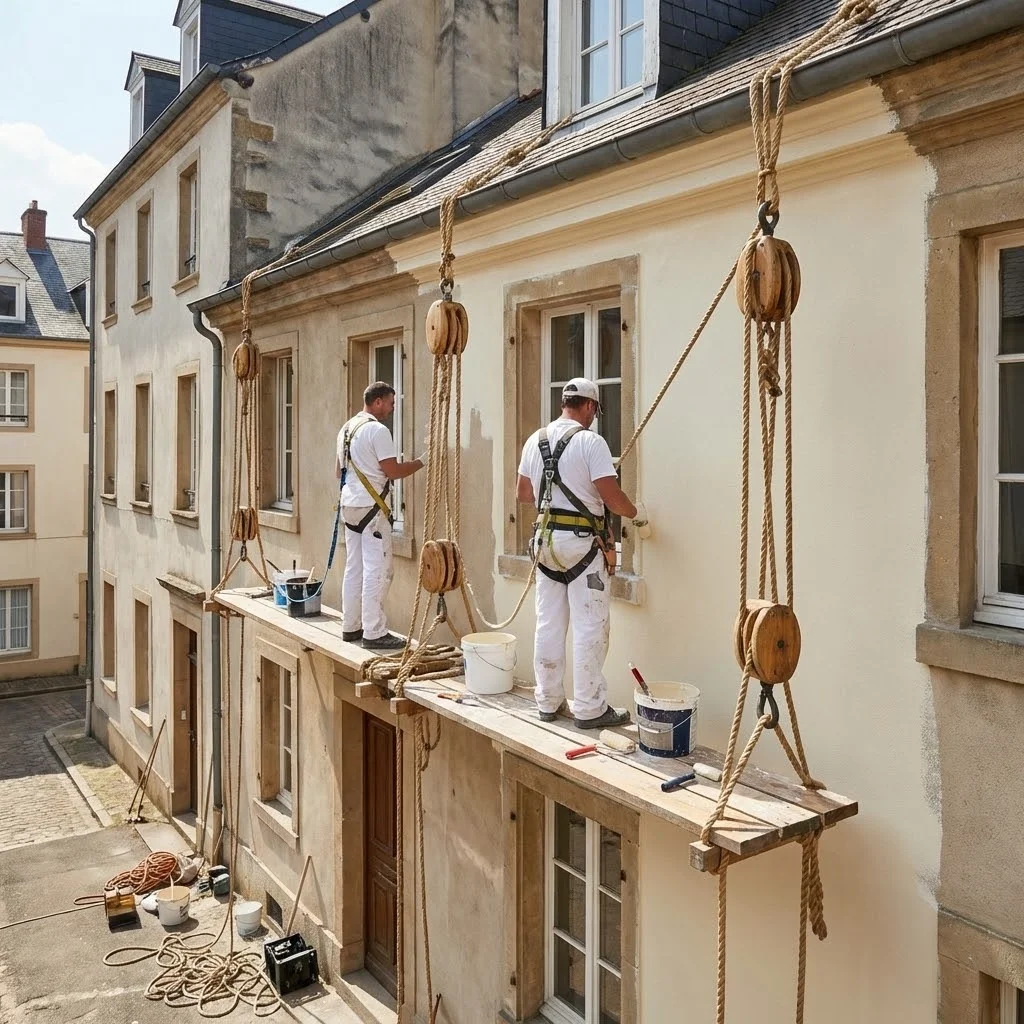 Echafaudage à corde pour peinture - thumbnail 1