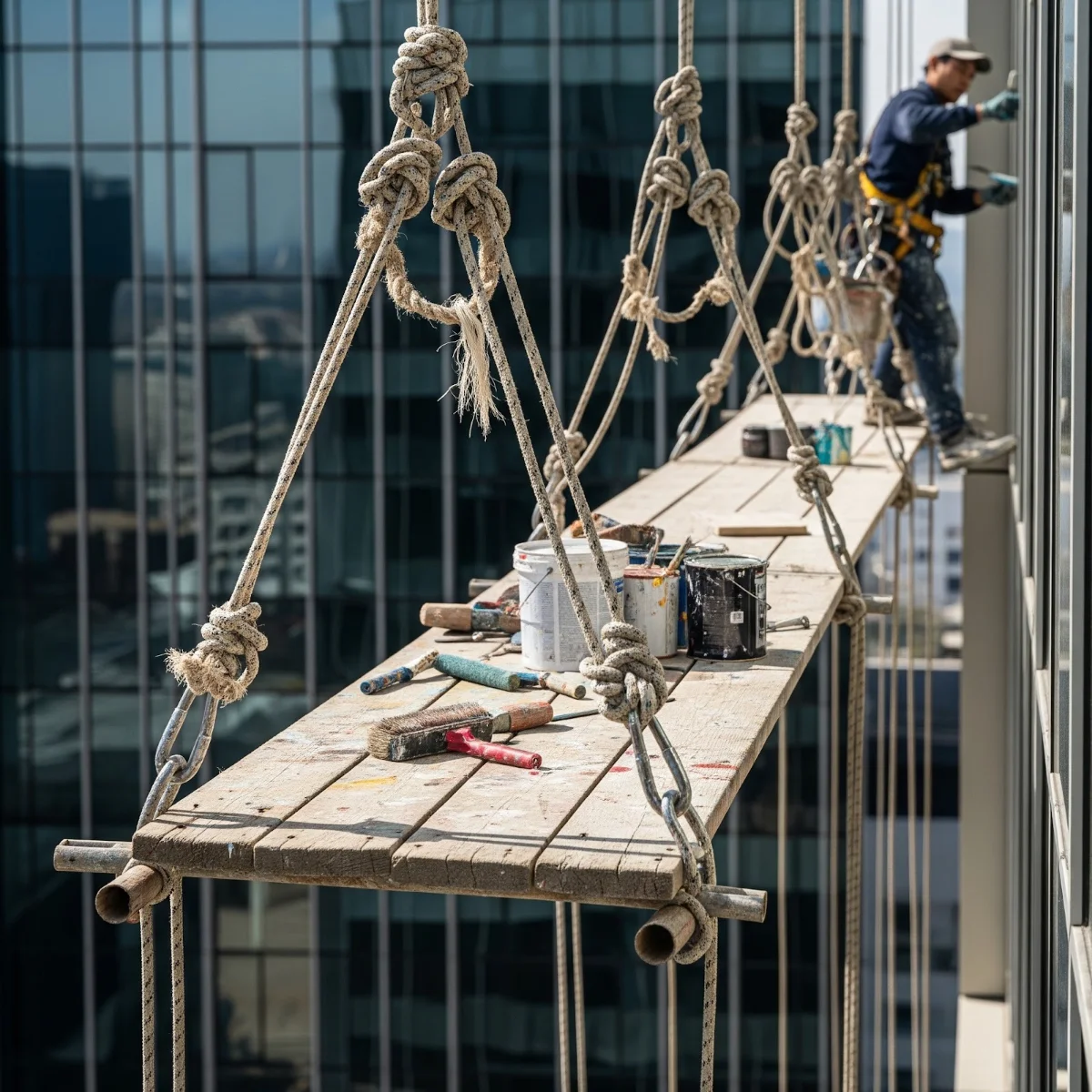 Echafaudage à corde pour peinture - thumbnail 2