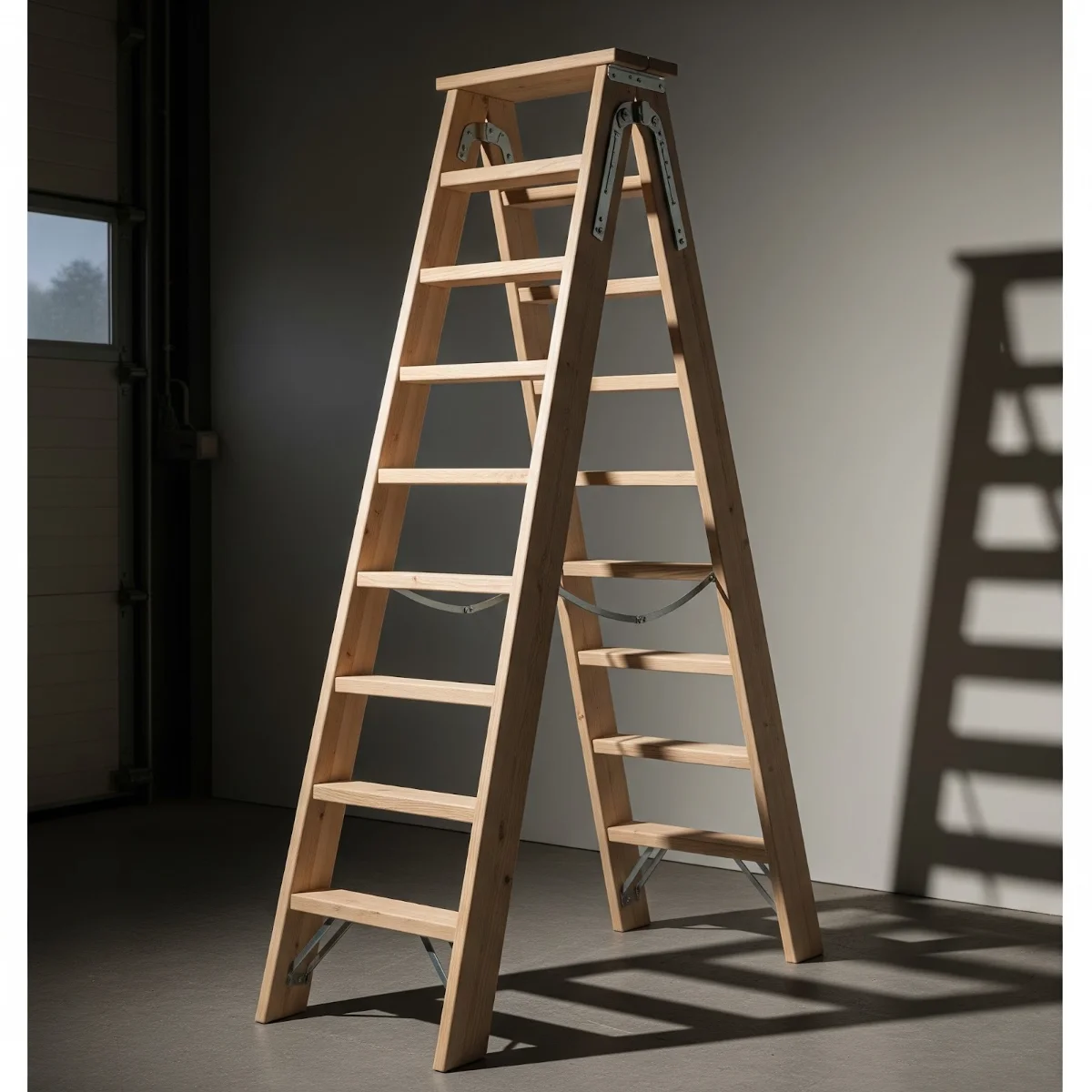 Echelle double en bois – 2 m - thumbnail 5